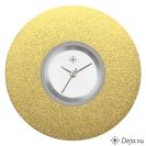 Deja vu Uhr, Schmuckscheiben, Aluminium, braun-gold, A 15-2  Deja vu Uhr, Schmuckscheiben, Aluminium, braun-gold, A 15-2