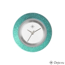 Deja vu Uhr, Schmuckscheiben, Aluminium, blau-t�rkis, A 1-14