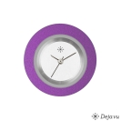 Deja vu Uhr, Schmuckscheiben, Aluminium, lila-rosa, A 1-25
