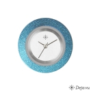 Deja vu Uhr, Schmuckscheiben, Aluminium, blau-t�rkis, A 1-3