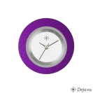 Deja vu Uhr, Schmuckscheiben, Aluminium, lila-rosa, A 1-6
