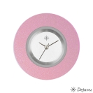 Deja vu Uhr, Schmuckscheiben, Aluminium, lila-rosa, A 2-13