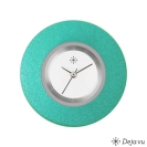 Deja vu Uhr, Schmuckscheiben, Aluminium, blau-t�rkis, A 2-14