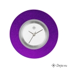 Deja vu Uhr, Schmuckscheiben, Aluminium, lila-rosa, A 2-6
