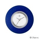 Deja vu Uhr, Schmuckscheiben, Aluminium, blau-t�rkis, A 2-8