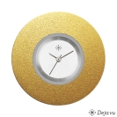 Deja vu Uhr, Schmuckscheiben, Aluminium, braun-gold, A 3-2  Deja vu Uhr, Schmuckscheiben, Aluminium, braun-gold, A 3-2