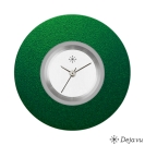 Deja vu Uhr, Schmuckscheiben, Aluminium, gr�n-gelb, A 3-4
