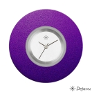 Deja vu Uhr, Schmuckscheiben, Aluminium, lila-rosa, A 3-6