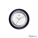 Deja vu Uhr, Schmuckscheiben, Aluminium, blau-t�rkis, A 44-8