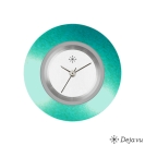 Deja vu Uhr, Schmuckscheiben, Aluminium, blau-t�rkis, A 52-14