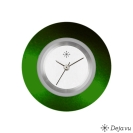 Deja vu Uhr, Schmuckscheiben, Aluminium, gr�n-gelb, A 52-4