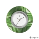 Deja vu Uhr, Schmuckscheiben, Aluminium, gr�n-gelb, A 65-10