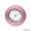 Deja vu Uhr, Schmuckscheiben, Aluminium, lila-rosa, A 65-13