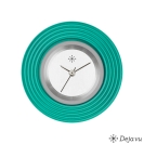 Deja vu Uhr, Schmuckscheiben, Aluminium, blau-t�rkis, A 65-14