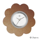 Deja vu Uhr, Schmuckscheiben, Aluminium, braun-gold, A 8-12  Deja vu Uhr, Schmuckscheiben, Aluminium, braun-gold, A 8-12
