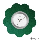 Deja vu Uhr, Schmuckscheiben, Aluminium, gr�n-gelb, A 8-4