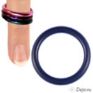 finger rings, size 2 (18mm), Ar 2-8, dark-blue, 18mm