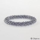 Deja vu Collier, Armb�nder, schwarz-grau-silber, Bb 406-3, silbergrau