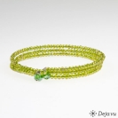 Deja vu Necklace, bracelets, green-yellow, Bs 226-1, olive
