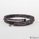 Deja vu Collier, Armb�nder, blau-t�rkis, Bs 280-2, schwarz-blau
