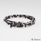 Deja vu Collier, Armb�nder, schwarz-grau-silber, Bs 418-1, schwarz