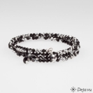 Deja vu Necklace, bracelets, black-grey-silver, Bs 418-1, black