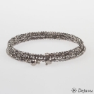Deja vu Necklace, fabrik bracelets, black-grey-silver, Bs 420-2, silver