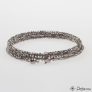 Deja vu Collier, Armb�nder, schwarz-grau-silber, Bs 420-2, silber