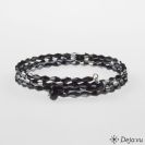 Deja vu Collier, Armb�nder, blau-t�rkis, Bs 46-2, schwarz-blau