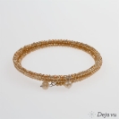 Deja vu Necklace, bracelets, red-orange, Bs 522-3, golden orange