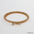 Deja vu Collier, Armb�nder, rot-orange, Bs 522-3, goldorange