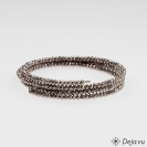 Deja vu Necklace, fabrik bracelets, black-grey-silver, Bs 608, silver