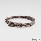 Deja vu Collier, Armb�nder, schwarz-grau-silber, Bs 608, silber