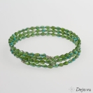Deja vu Necklace, bracelets, green-yellow, Bs 614-3, grass