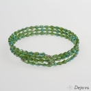 Deja vu Collier, Armb�nder, gr�n-gelb, Bs 614-3, gras