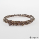 Deja vu Collier, Armb�nder, schwarz-grau-silber, Bs 630-2, grau-matt