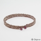 Deja vu Collier, Armb�nder, schwarz-grau-silber, Bs 680-2, silber