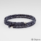 Deja vu Collier, Armb�nder, schwarz-grau-silber, Bs 92-1, anthrazit