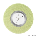 Deja vu Uhr, Schmuckscheiben, Filz, rund, F 10, pistaziengr�n