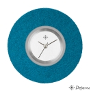 Deja vu watch, jewelry discs, felt, round, F 21, petrol