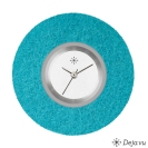 Deja vu watch, jewelry discs, felt, round, F 22, mountain blue