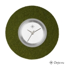 Deja vu watch, jewelry discs, felt, round, F 23, dark khaki