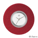 Deja vu watch, jewelry discs, felt, round, F 29, cherry