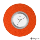 Deja vu watch, jewelry discs, felt, round, F 30, blood orange
