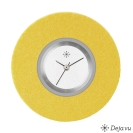 Deja vu watch, jewelry discs, felt, round, F 37, sun yellow