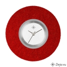 Deja vu watch, jewelry discs, felt, round, F 5, medium red