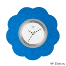 Deja vu watch, jewelry discs, felt, flower, F 53, royal blue