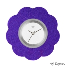 Deja vu watch, jewelry discs, felt, flower, F 56, purple