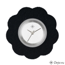 Deja vu watch, jewelry discs, felt, flower, F 57, black