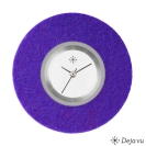 Deja vu Uhr, Schmuckscheiben, Filz, rund, F 6, lila  Deja vu Uhr, Schmuckscheiben, Filz, rund, F 6, lila